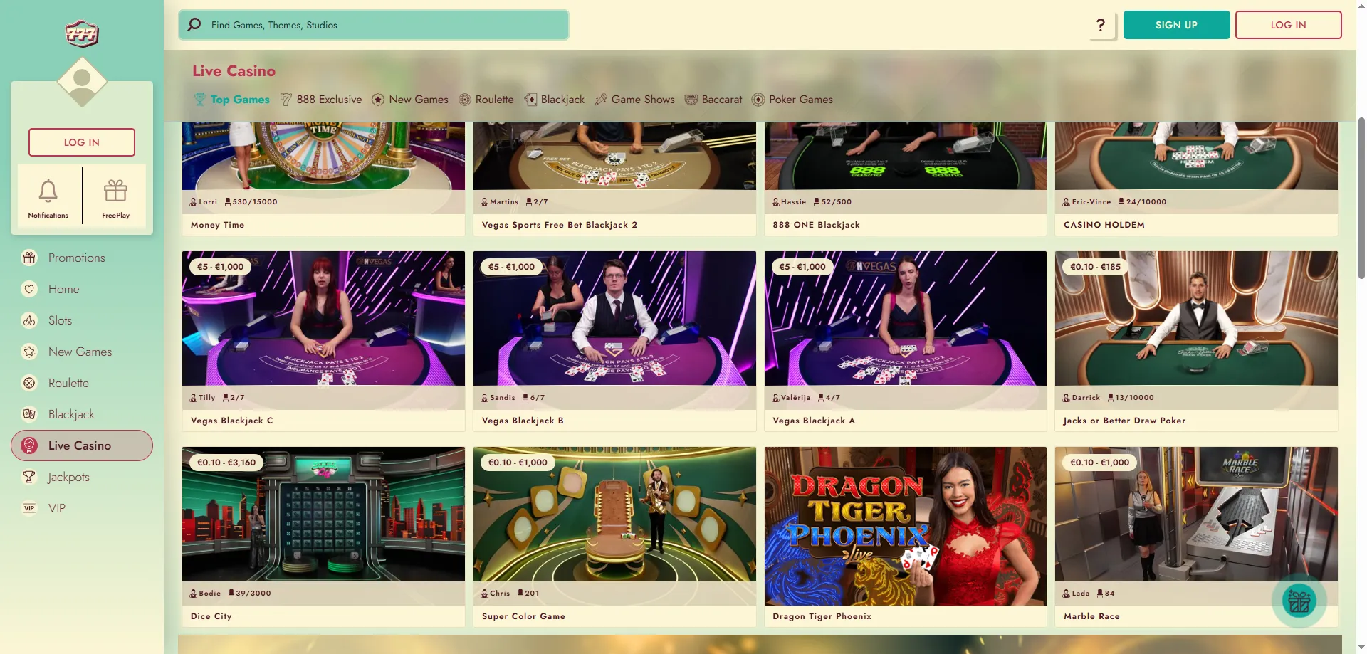 Casino 777 games live — real dealer tables in HD
