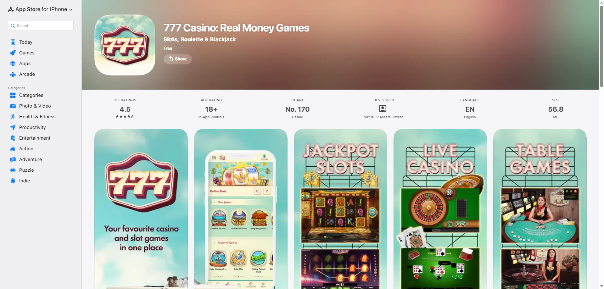777 Casino app for Android and iOS &mdash; mobile gaming on the go