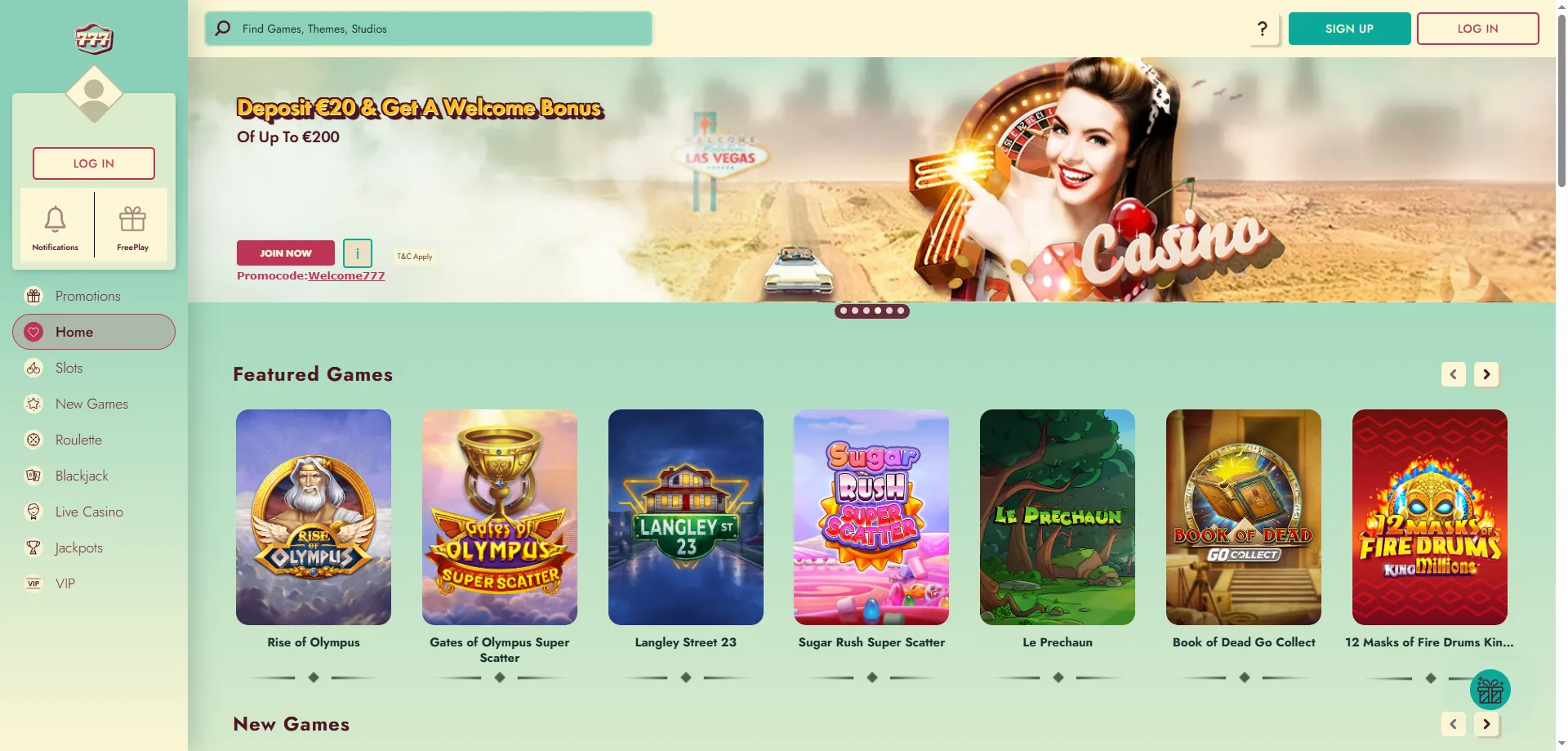 777 Casino official site &mdash; slots live casino and bonuses overview 2026